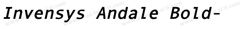 Invensys Andale Bold字体转换